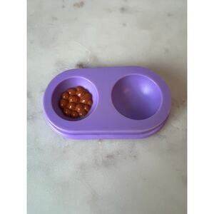 Fisher-Price Loving Family Dollhouse Purple Pet Food Bowl 1995 Toy